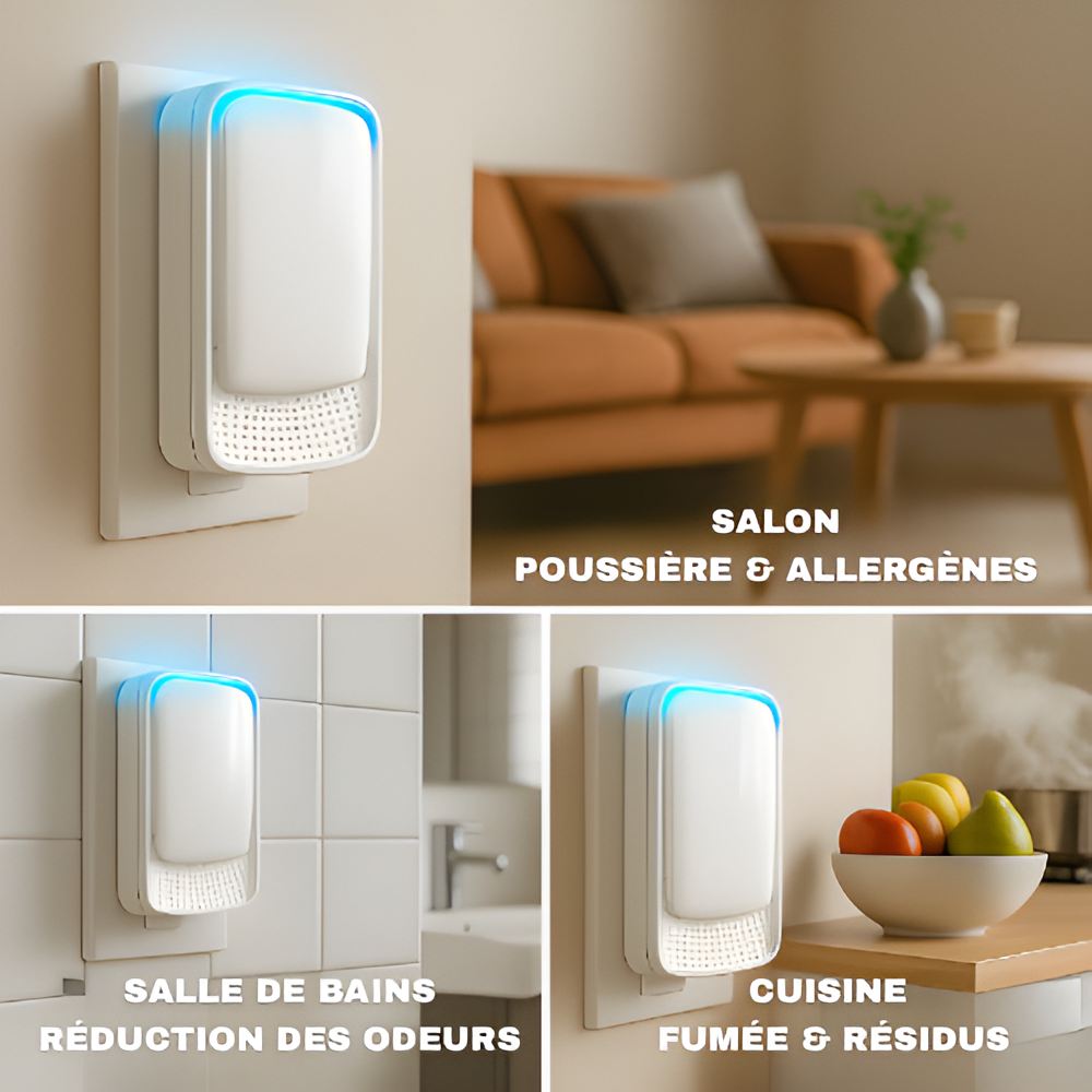 Éliminez les odeurs d’urine d’animaux, les squames et les poils dans l'air, gardez votre maison plus fraîche en seulement 24H.