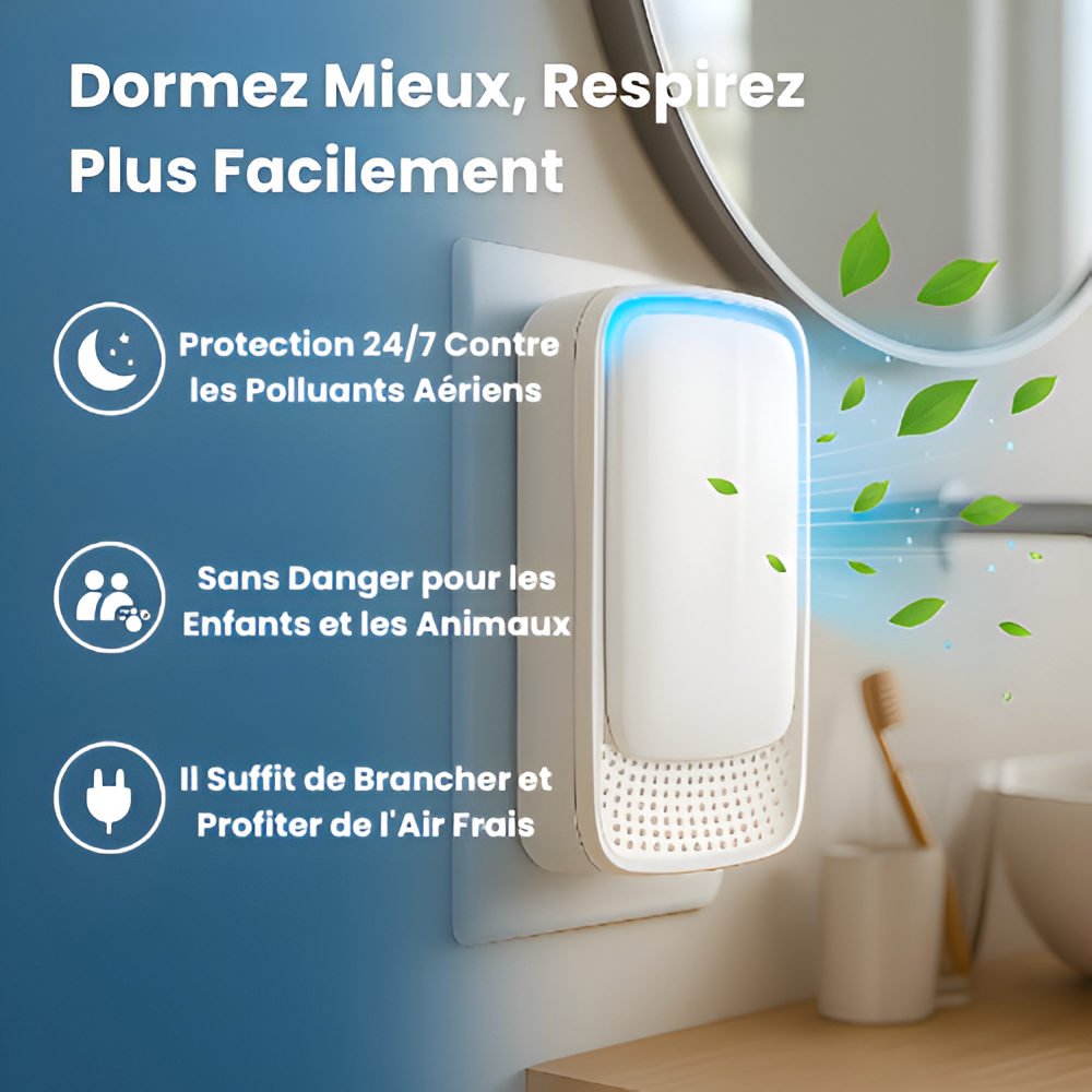 Éliminez les odeurs d’urine d’animaux, les squames et les poils dans l'air, gardez votre maison plus fraîche en seulement 24H.
