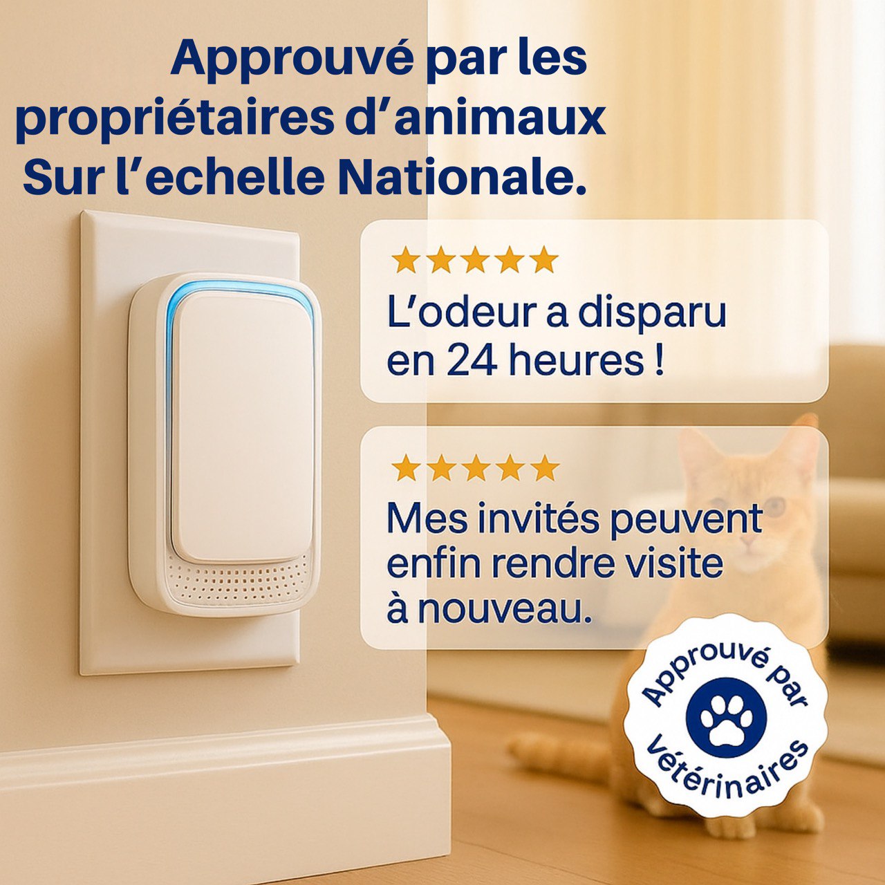 Éliminez les odeurs d'animaux, les squames et les poils dans l'air, gardez votre maison plus fraîche en seulement 30 minutes.